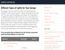 Tablet Screenshot of garagelightinghq.com